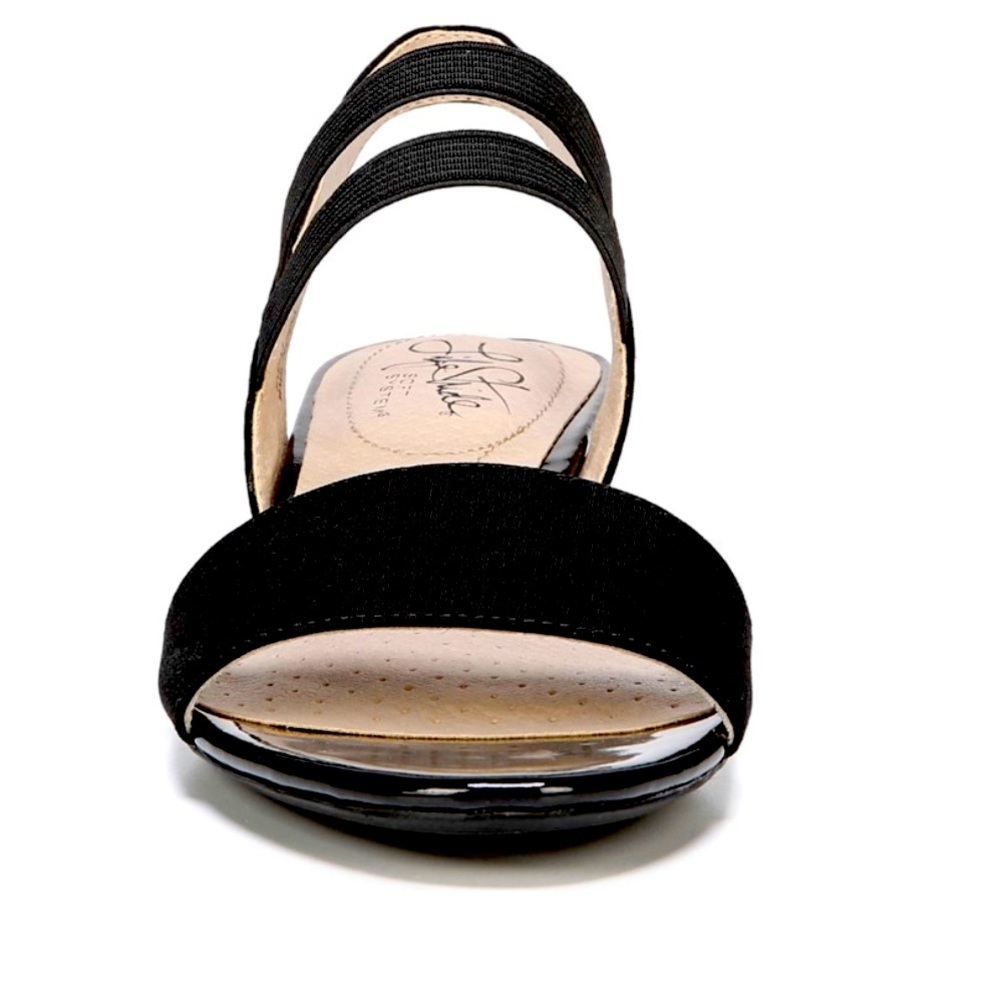 LIFE STRIDE Yolo Sandal Size 8.5W Black Soft System Footbed Women’s Dress Shoes - Picture 5 of 7